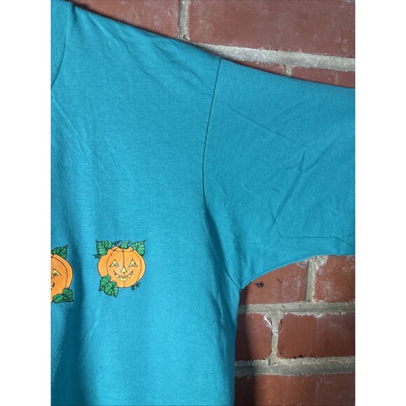 Vintage 80s Screen Stars Halloween Four Pumpkin USA Made Single Stitch Adult L - Picture 4 of 6